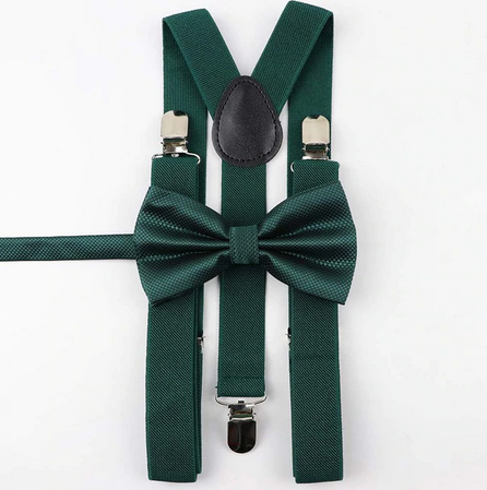 Ensemble Nœud Papillon Et Bretelles Vert Sauge - Garçon - Springnotion - Neuf Avec étiquettes