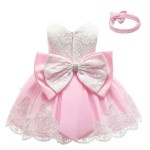 Robe cérémonie bébé Rosie rose
