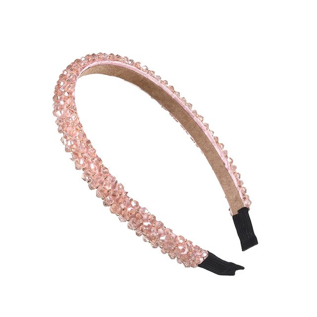 bandeau cristaux rose