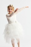 Robe cérémonie fille Angel long blanc