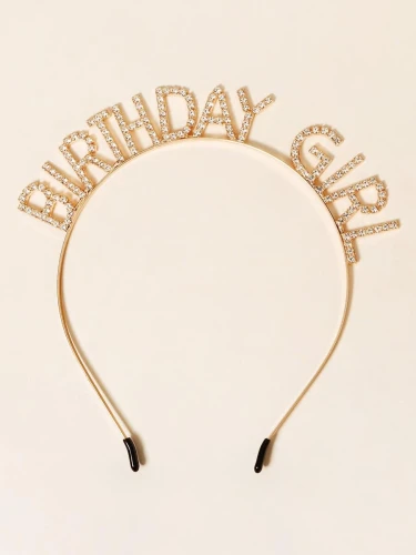 Bande de cheveux birthday girl dorée