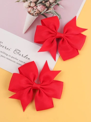 Barrettes cheveux arcs rouge