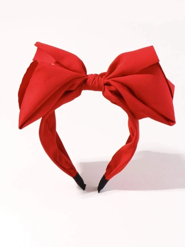 Bande de cheveux arc large rouge