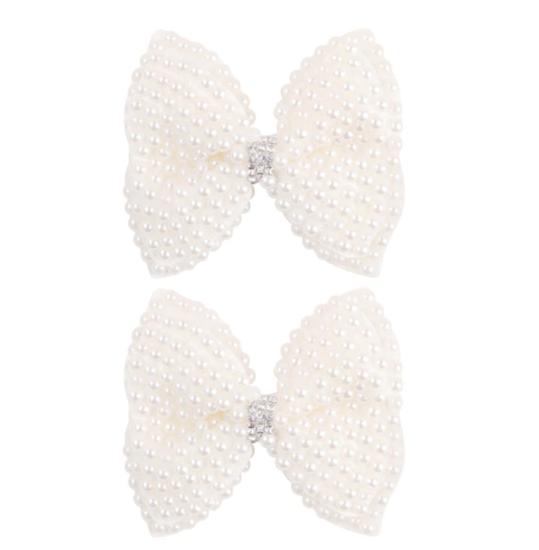 Barrettes cheveux arcs perles