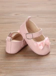 Les Petits Bijoux, Chaussures bébé filles, roses laquées, nœud papillon, confort, sécurité, esthétique, fonctionnalité