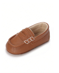 Chaussures bébé garçon, Brune, Élégance, Nouveau-né, Premiers pas, Confort, Haute qualité, Hypoallergénique, Tailles, 0-6 mois, 6-12 mois, 12-18 mois