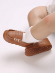 Chaussures bébé garçon, Brune, Élégance, Nouveau-né, Premiers pas, Confort, Haute qualité, Hypoallergénique, Tailles, 0-6 mois, 6-12 mois, 12-18 mois