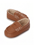Chaussures bébé garçon, Brune, Élégance, Nouveau-né, Premiers pas, Confort, Haute qualité, Hypoallergénique, Tailles, 0-6 mois, 6-12 mois, 12-18 mois