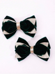 barrettes filles, accessoires cheveux luxe, velours émeraude, barrettes velours, accessoires élégants filles, cadeau filles, barrettes nœud, tenue cérémonie filles, barrettes chic