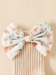 chaussettes bébé antidérapantes, turban bébé coton, ensemble bébé élégant, cadeau bébé spécial, accessoires bébé mode, tenue bébé quotidienne, chaussettes nœud floral, turban doux bébé, confort bébé, sécurité bébé, style bébé