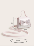 sac à main fille, sac élégance féminine, sac rose pastel, sac pailleté, accessoire fille, sac avec nœud, sac pour occasions spéciales, sac pratique fille, sac délicat pour fille, sac mode enfant