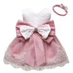 robes de baptême Rosie rose poudré