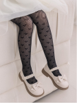 collants fillette, collants ajourés, collants noirs, mode enfantine, collants cœur, collants élégants, tenue cérémonie enfant, accessoires filles, collants confortables, mode fille 2-11 ans