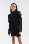 robe de cérémonie fille, robe Megan, élégance noire, confort, design unique, cérémonies, tailles enfants