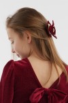 barrettes velours, accessoires cheveux filles, barrettes élégantes, barrettes couleur bourgogne, accessoires mode enfants, spinki aksamitne, barrettes pour occasions spéciales, tenues festives enfants