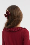 barrettes velours, accessoires cheveux filles, barrettes élégantes, barrettes couleur bourgogne, accessoires mode enfants, spinki aksamitne, barrettes pour occasions spéciales, tenues festives enfants