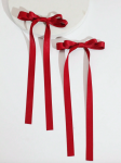 barrettes pour fillette, barrettes rouges, accessoires cheveux enfants, barrettes nœud, accessoires cheveux élégants, barrettes fille princesse, barrettes fête enfant