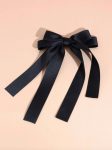 nœud satin noir cheveux, accessoire cheveux fillette, nœud élégant fille, nœud cheveux mariage, nœud pour occasions spéciales, accessoire cheveux femme, nœud chic