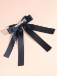 nœud satin noir cheveux, accessoire cheveux fillette, nœud élégant fille, nœud cheveux mariage, nœud pour occasions spéciales, accessoire cheveux femme, nœud chic