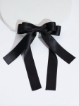 nœud satin noir cheveux, accessoire cheveux fillette, nœud élégant fille, nœud cheveux mariage, nœud pour occasions spéciales, accessoire cheveux femme, nœud chic