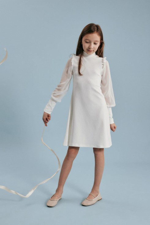 robe fillette, robe élégante, robe blanche cérémonie, robe fille mariage, robe communion, robe anniversaire enfant