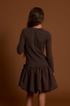 Robe de cérémonie chocolat Aria pour fille vue de dos