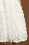 robe cérémonie fille, robe fille mariage, robe naya, robe blanc crème, robe fleurs 3d, robe communion, robe enfant élégante, zoya fashion