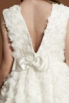 robe cérémonie fille, robe fille mariage, robe naya, robe blanc crème, robe fleurs 3d, robe communion, robe enfant élégante, zoya fashion