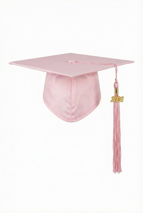 toque diplômé rose, biret diplômé 2026, chapeau de remise de diplôme, accessoire cérémonie fin d’études, toque universitaire, biret avec pompon, souvenir diplôme