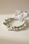 couronne de communion, couronne communion fillette, accessoires communion, couronne artisanale, couronne fleurs communion, première communion, accessoires cheveux fillette, couronne élégante communion