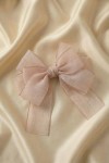 barrette fillette, barrette élégante, nœud rose pastel, accessoire cheveux cérémonie, pince cheveux fille, barrette mariage enfant, barrette baptême, accessoire coiffure élégante, nœud cheveux fille, barrette princesse