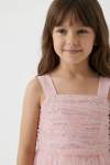 robe cérémonie fille rose, robe demoiselle d'honneur enfant, robe tulle fille, robe fête enfant, robe mariage fille, robe rina rose