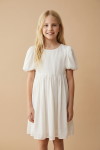 robe cérémonie fille, robe fille mariage, robe communion fille, robe demoiselle d'honneur enfant, robe blanche fille, robe manches bouffantes, zoya fashion