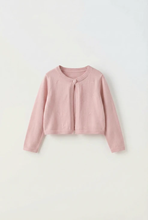 Boléro de cérémonie fille Malena rose, boléro rose pour fille, mode enfantine de cérémonie, tailles 92-164 cm, ZOYA Fashion France