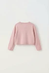 Boléro de cérémonie fille Malena rose, vue de dos, finition raffinée, boléro rose