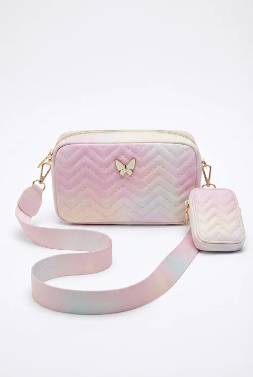 Sac à main rose fille avec papillon, sac à main rose pour fille, mode enfantine de cérémonie, tailles universel, ZOYA Fashion France