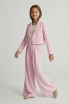 Ensemble de cérémonie fille Emi rose, détail en gros plan, ensemble de cérémonie raffiné