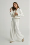 Ensemble de cérémonie fille Emi blanc, ensemble blanc pour fille, mode enfantine de cérémonie, tailles 140-164 cm, ZOYA Fashion France
