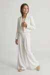 Ensemble de cérémonie fille Emi blanc, vue de dos, finition raffinée, ensemble blanc