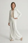 Ensemble de cérémonie fille Emi blanc, détail en gros plan, ensemble de cérémonie raffiné