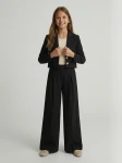 Ensemble de cérémonie fille Emi noir, vue de dos, finition raffinée, ensemble noir
