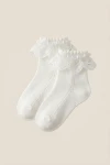 Chaussettes blanches de cérémonie fille, chaussettes blanches pour fille, mode enfantine de cérémonie, tailles 6-12 mois à 8-12 ans, ZOYA Fashion France