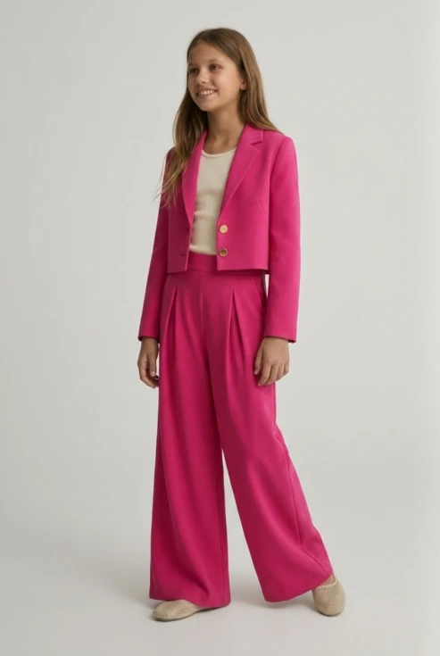 Ensemble de cérémonie fille Emi fuchsia, ensemble fuchsia pour fille, mode enfantine de cérémonie, tailles 140-164 cm, ZOYA Fashion France