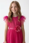 robe tulle fille, robe fuchsia fille, robe cérémonie fille, robe communion fille, robe Gabi, robe fillette élégante, zoya fashion