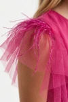 robe tulle fille, robe fuchsia fille, robe cérémonie fille, robe communion fille, robe Gabi, robe fillette élégante, zoya fashion