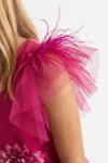 robe tulle fille, robe fuchsia fille, robe cérémonie fille, robe communion fille, robe Gabi, robe fillette élégante, zoya fashion