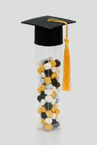 Tube à Diplôme et à bonbons - lot de 6, transparent