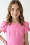 robe évasée fille, robe rose fille, robe cérémonie fille, robe Rumi, robe fillette élégante, robe anniversaire fille, zoya fashion