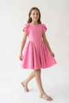 robe évasée fille, robe rose fille, robe cérémonie fille, robe Rumi, robe fillette élégante, robe anniversaire fille, zoya fashion