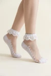 chaussettes blanches fille, chaussettes dentelle fille, chaussettes cérémonie, chaussettes communion fille, chaussettes à volant, accessoire fille, zoya fashion